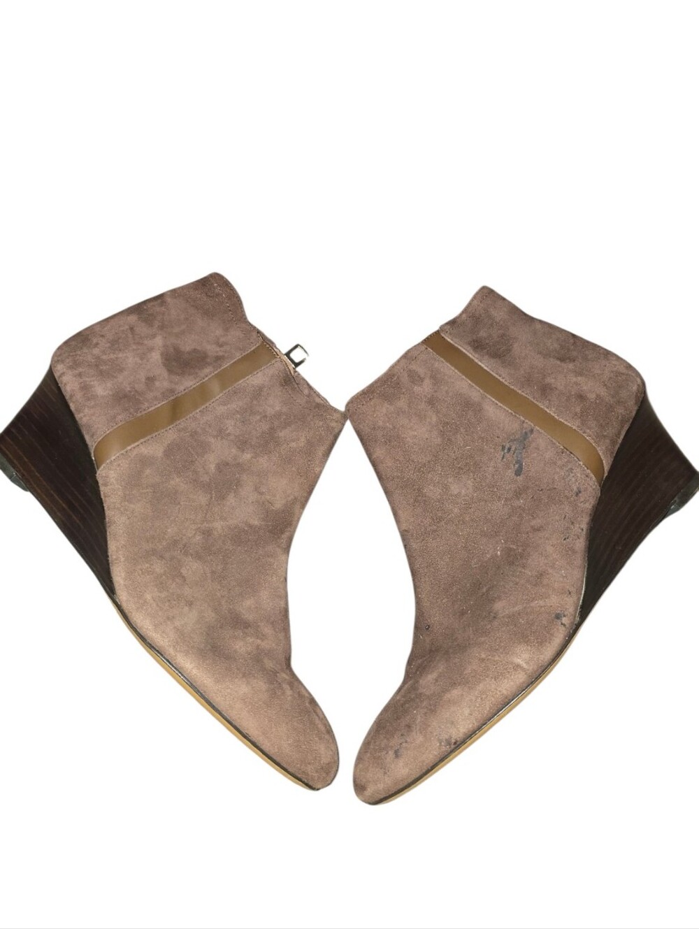 Coach Maya suede wedge booties in mahogany. - Picture 5 of 9